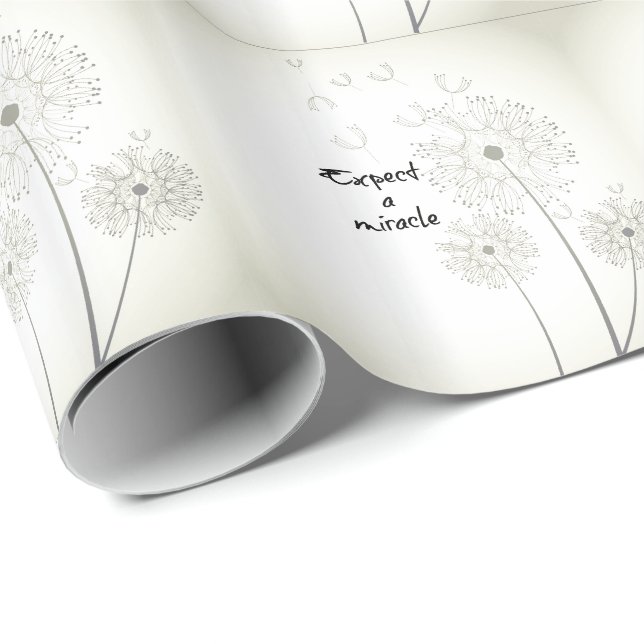 Papel De Presente Esperar um miraculoso Inspirador (Ponta do rolo)