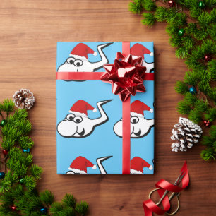 Papel De Presente Esperma impertinente com chapéu do papai noel