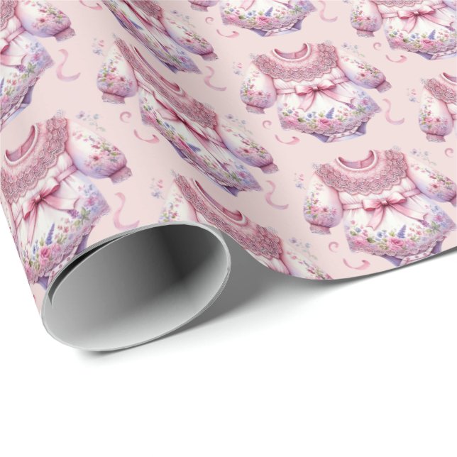 Papel De Presente Espetáculo com roupa interior para raparigas bonit (Ponta do rolo)