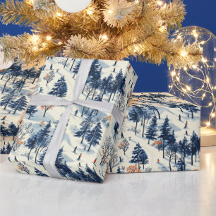 Papel De Presente Espetáculo festivo de esqui de inverno