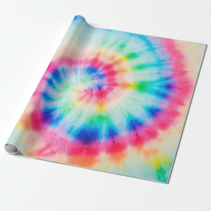 Papel De Presente Espiral De Aquarela. Artística Orgânica Suja Art