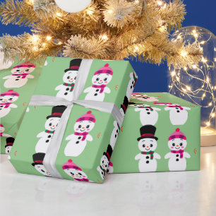 Papel De Presente Espírito de Natal de Neve