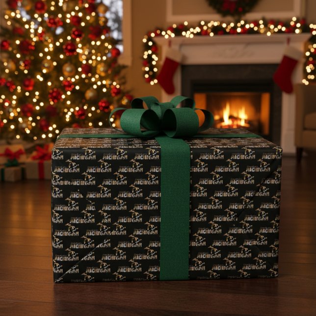 Papel De Presente Espíritos dos Lagos excelentes do Michigan (State Pride Gift Wrap)