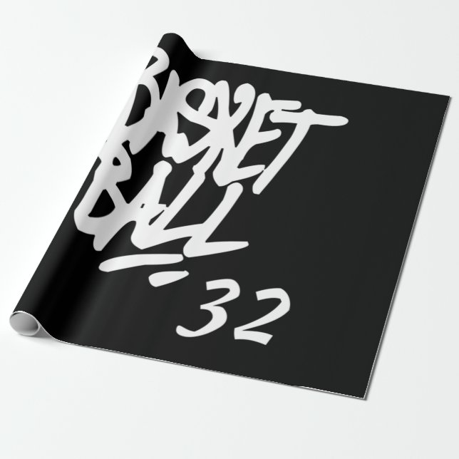 Papel De Presente Esporte Atletico de Basquete 32 (Desenrolado)