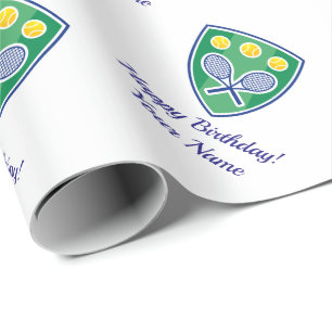 Papel De Presente Esportes cruzados aniversário ou feriado das