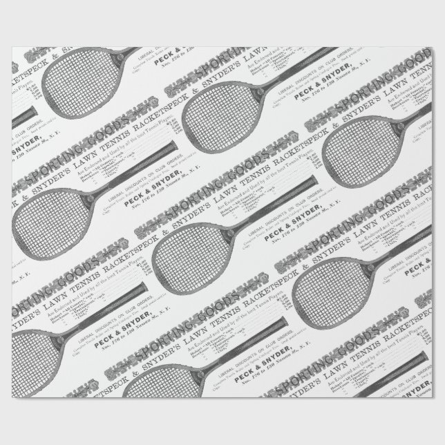 Papel De Presente Esportes para Tênis de Lâmina Racquet 1892 (Aberto)