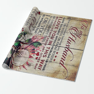 Papel De Presente Esposa Para Minha Letra Marido   Adorável present