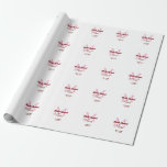 Papel De Presente Esquadra da noiva adicionar nome monograma madrinh<br><div class="desc">belo design</div>