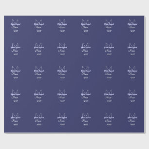 Papel De Presente Esquadrão da noiva adicionar nome monograma roxa d