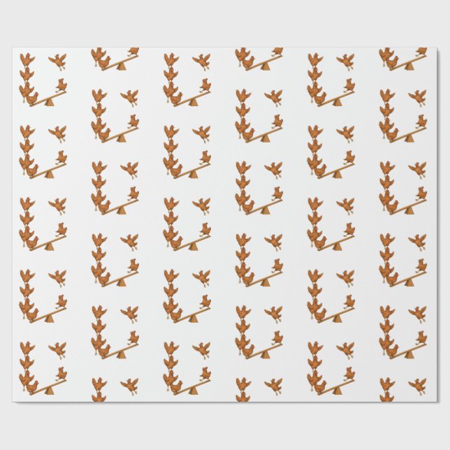 Papel De Presente Esquadrão de acrobatas das Galinhas Alegres (Aberto)