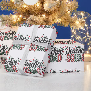 Papel De Presente Esquadrão de Professores de Natal Divertido Merry