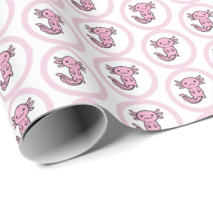 Papel De Presente Esquadrão engraçado e fofo de Axolote personalizáv