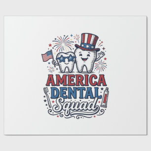 Papel De Presente Esquadrão Odontológico Patriota da América Projeto