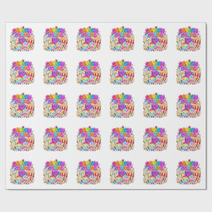 Papel De Presente Esquadrão Squish Viral Squishies Pipoca Manteiga B