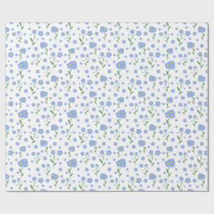 Papel De Presente Esqueça-me, não, padrão sem costura de flor