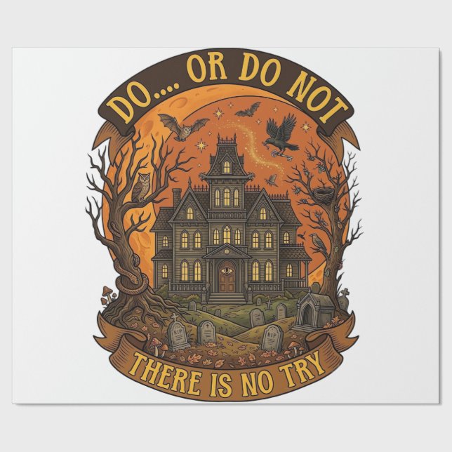 Papel De Presente Esqueça o Doce, Apenas Me Dê Alpaca Halloween Fant (Aberto)