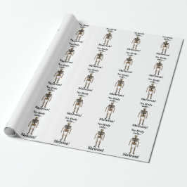 Papel De Presente Esqueleto Ninguém Engraçado