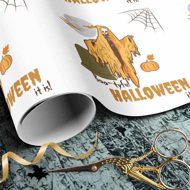 Papel De Presente Esqueleto safado de humor adulto para Halloween (Criador carregado)