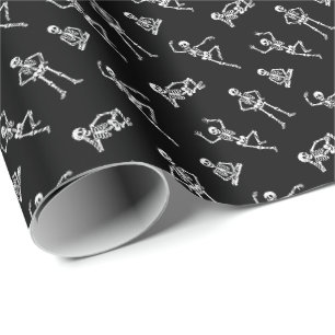 Papel De Presente Esqueletos