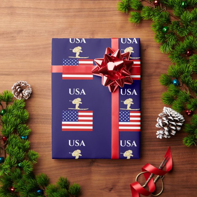 PAPEL DE PRESENTE ESQUIADOR (Presente de Natal)