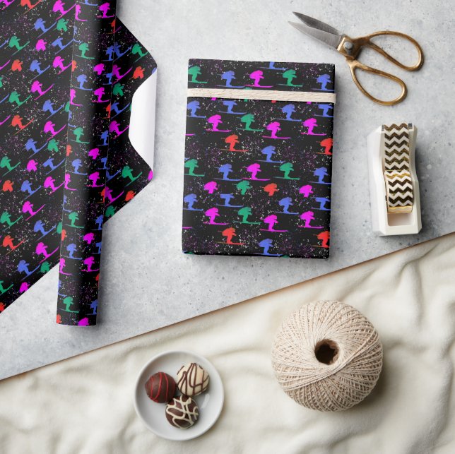 PAPEL DE PRESENTE ESQUIADOR DE INVERNO (Artesanato)