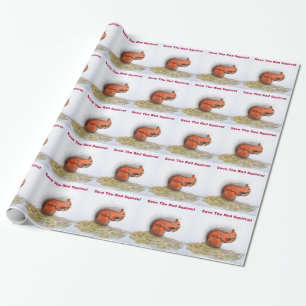 Papel De Presente Esquilo Vermelho