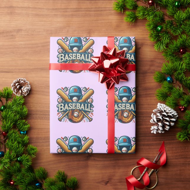 Papel De Presente Essenciais do Beisebol Clássico / Estilo Lendário  (Presente de Natal)