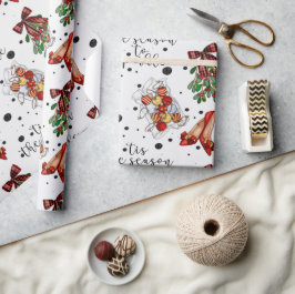 Papel De Presente Esta É A Época Para O Natal Dos Calçados