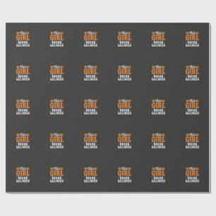 Papel De Presente Esta Garota Ama Tipografia de Halloween SVG Design