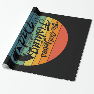 Papel De Presente Esta Menina Adora Pescar Com Sua Vintage Pai