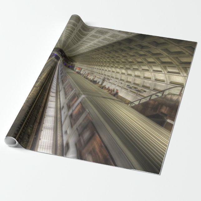 Papel De Presente Estação de Trem de Washington DC (Desenrolado)