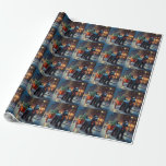 Papel De Presente Estação Festiva Terrier Christmas da Escócia<br><div class="desc">Prepare-se para celebrar o feriado com o nosso charmoso Design cênico de Natal do Cão! Este delicioso produto apresenta adoráveis companheiros caninos rodando em meio a uma terra maravilhosa do inverno, adornada com luzes cintilantes, holly, e ornamentos festivos. Seu coração derreterá enquanto você testemunha cachorros vestidos com chapéus de Papai...</div>