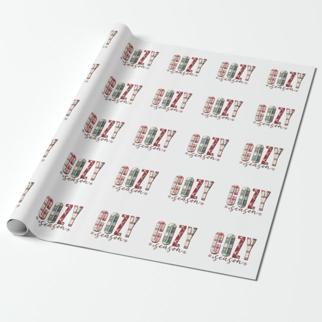Papel De Presente Estação Xmas Gift Cozy (Desenrolado)