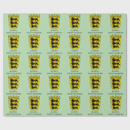 Papel De Presente Estado de Baden-Württemberg Grande Brasão de Armas