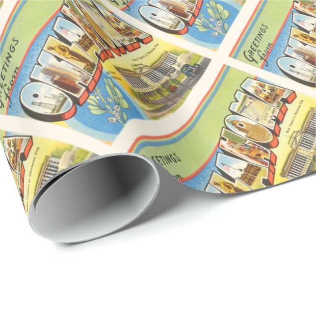 Papel De Presente Estado de lembrança velha APROVADA das viagens (Ponta do rolo)