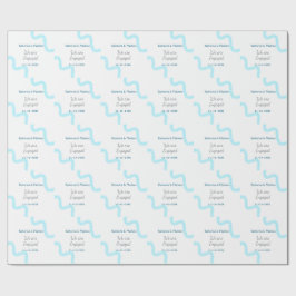 Papel De Presente Estamos noivos de na moda espiralada de cinza d'ág