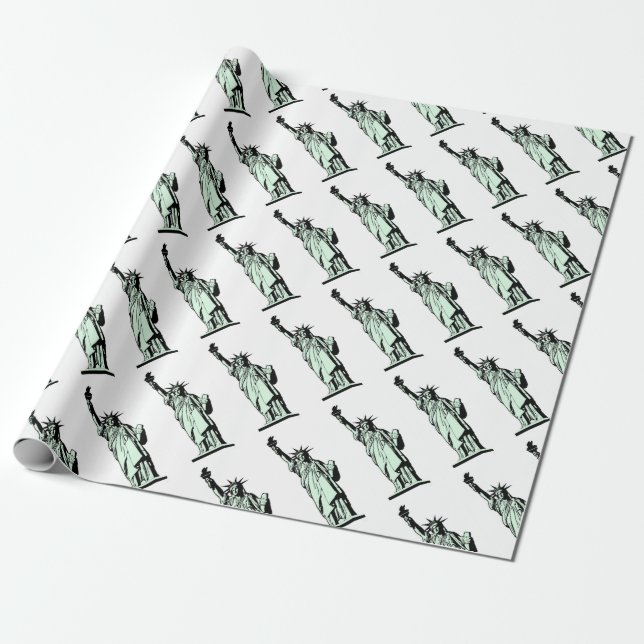 Papel De Presente Estátua da Liberdade (Desenrolado)