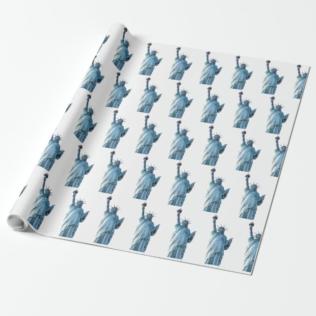 Papel De Presente Estátua da Liberdade Nova York (Desenrolado)