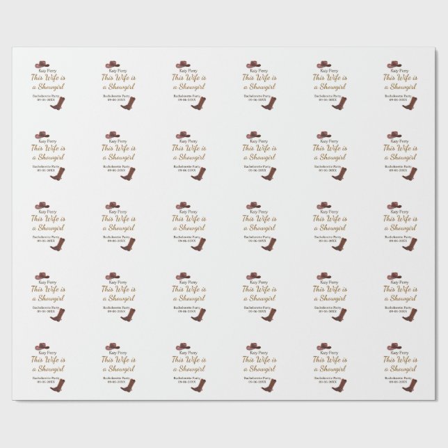 Papel De Presente Este cônjuge é um nome de despedida de solteira sh (Aberto)