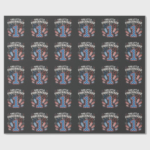 Papel De Presente Este Pequeno Firecracker é 1 Aniversário 4 de julh
