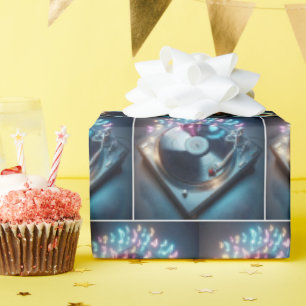 Papel De Presente Estéreo Turnável Com Notas De Neon Dançantes