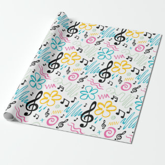 Papel De Presente Estilo 90s Treble Clef Music