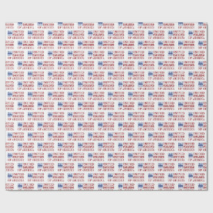 Papel De Presente Estilo Carta Preta USA 250