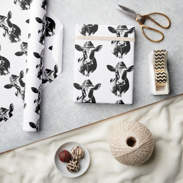 Papel De Presente Estilo da Fazenda Ocidental do Chapéu do Cowboy Va (Artesanato)