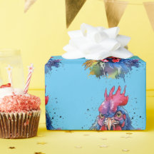 Estilo de Aquarela de Galinha do País Rooster