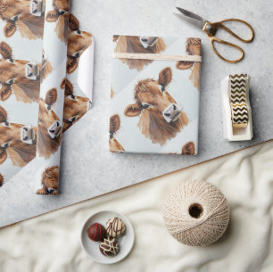 Papel De Presente Estilo de Aquarela Fazenda castanha