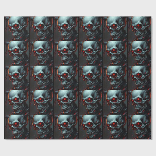 Papel De Presente Estilo de Histórias em quadrinhos Crânio Ilustraçã (Aberto)