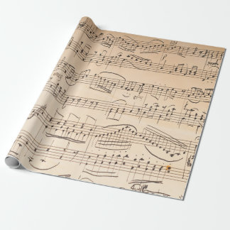 Papel De Presente Estilo de Partitura Antiga 1
