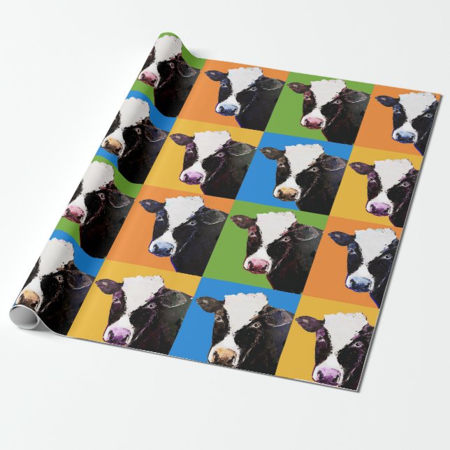 Papel De Presente Estilo de pop de vaca (Desenrolado)