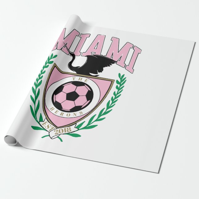 Papel De Presente Estilo de Variação de Futebol de Miami (Desenrolado)